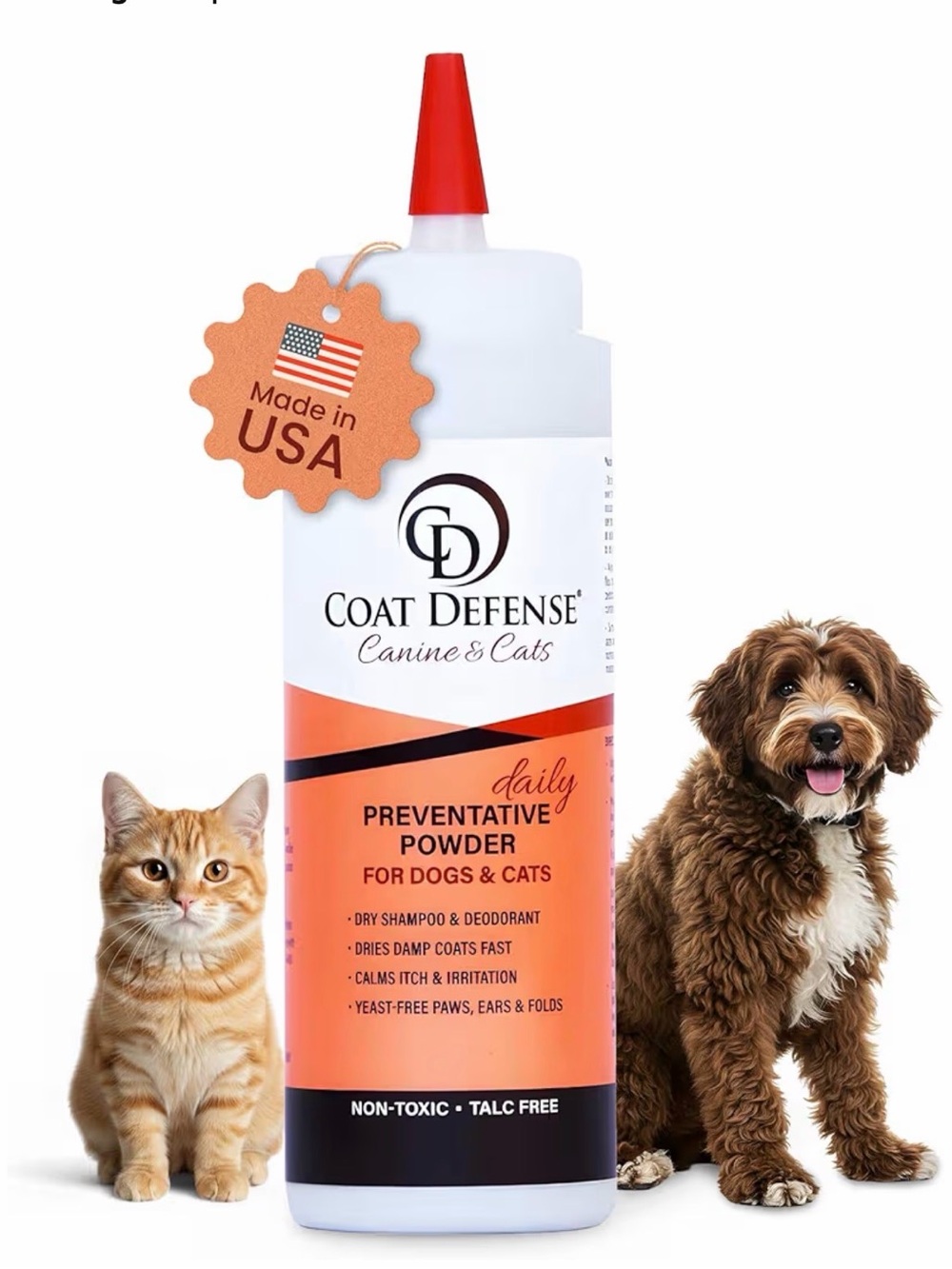 Coat Defense Daily Preventative Powder for Cats & Dogs